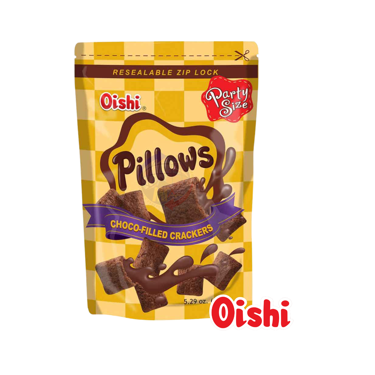 Oishi Pillows Chokolate Crackers 150g (x20)
